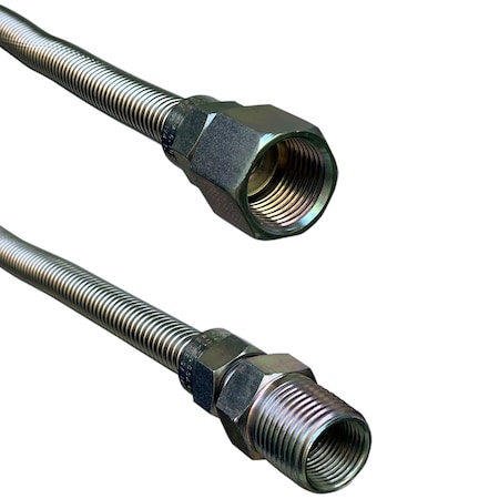 Jones Stephens 3/8in OD 1/4in ID X 60in Long, 3/8in Female Pipe Thread X 3/8in Male Pipe Thread G70048